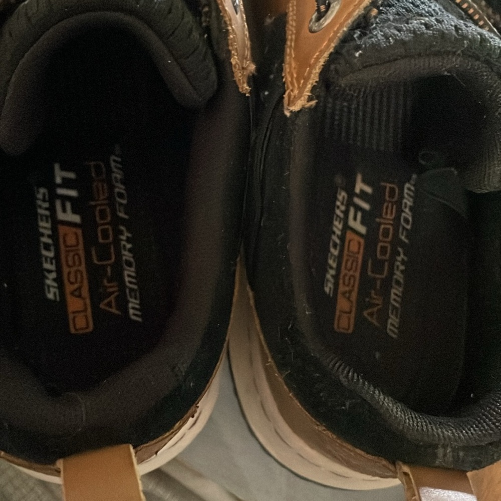 Skechers Classic Fit Air Cooled Memory Foam Mens Black Mesh Sneakers - Picture 7 of 9